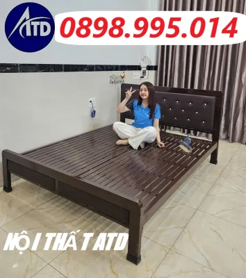 Giường sắt hộp 4x8 giường ngủ 1-3 người hộp 48 cứng cáp mẫu đơn giản sang trọng 1M21M41M61M8x2M