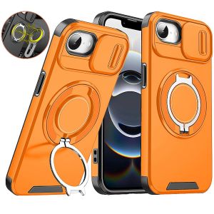 Luxury Armor Funda For iPhone 16e Case Slide Lens Protection Back Cover for iPhone 16 e iPhone16e 2025 Car Magnetic Holder Coque
