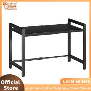 Durable Heavy Duty Expandable Microwave Stand with Non-Slip Feet for Kitchen Counter