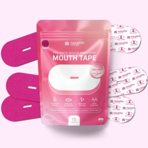 Nasalite PINK Collagen Mouth Tape – Beauty Sleep Mouth Tape for Snoring Dry Mouth Mouth Breathing