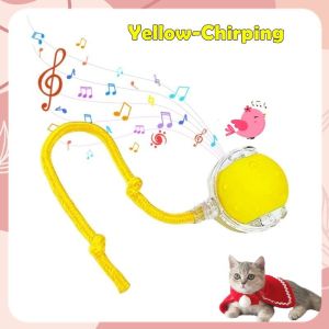 Rechargeable Interactive Cat Toys Ball Smart Motion Toy With Chirping Tail For Indoor Kitten And Cat