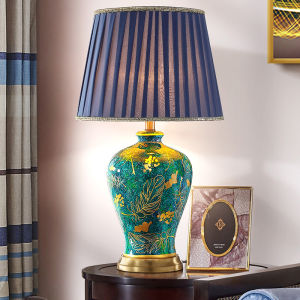 Simple and modern American Style bedroom bedside lamp Ceramics LED night light table lamp Reading Eye Protection Bed Learning Home Lighting 40x68cm