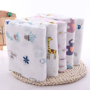 ผ้าห่อตัวเด็ก ผ้าห่อตัวมัสลิน ผ้าห่อตัวมัสลินคอตตอน 100% Muslin Swaddles ขนาด 120x120 cm. ผ้านิ่ม ผืนใหญ่