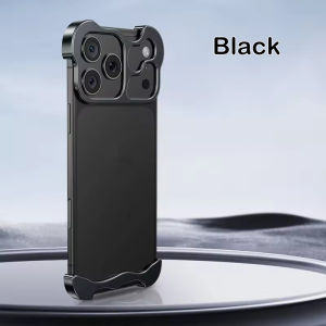 [JLK] Irregular Metal Bumper Phone Case IPhone 17 Pro Max Air 16 15 14 Plus 13 12 Pro Max Lens Film Protection Bare Aluminum Shockproof Cover