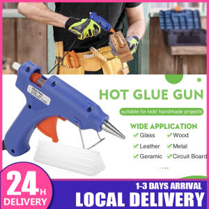 20W Hot Glue Gun Silicone Adhesive Melt Glue Gun Glue Stick Mini Guns Thermo Electric Heat Temperature Tool 7mm x180mm Rod Clear Adhesive Translucent Strong for Glue Gun Home Bonding DIY