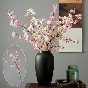 GTRBFDS DIY Artificial Cherry Blossom Decorative Realistic Floral Vase Arrangements Fake Cherry Blossom Durable Silk Flower Floral Arrangement