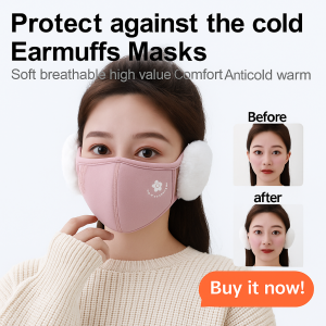 Winter padded face mask with ear protection