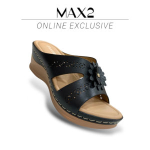 Max2 - Women’s Modern PU Wedges | Comfortable with Durable Stitched Sole | Multifunctional Design | 6cm Heel Height