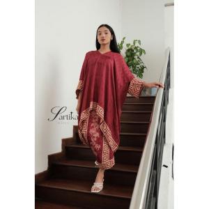 [Stok KL] New Item Promo SATU SET Kaftan Pangko Viscose Silk  Set Tunic Kaftan Eksklusif Embroidery Premium  Batik Modern Baju Kurung Kain Lipat Batik