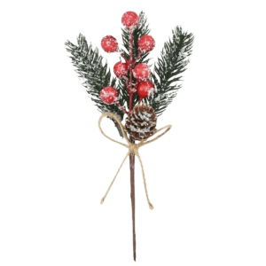OOC Artificial Flower Artificial Pine Branch Snowflake Pine Cone Christmas Berry DIY Wreath Fake Flower Christmas Decoration Gift