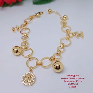 Gelang Juntai Perhiasan Aksesoris Lapis Emas 24k Anti Luntur Terbaru Terlaris