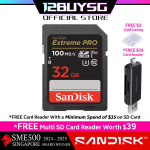 SanDisk Extreme PRO SD Card 4K UHS-I 100MB/s 32GB 200mb/s 64GB 128GB 256GB 512GB 1TB DXXD DXXO DXXU 12BUY OFFICIAL STORE