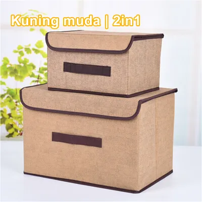 BOX 2 in 1 Storage Box Tempat Penyimpanan Kotak Organizer Tempat Baju