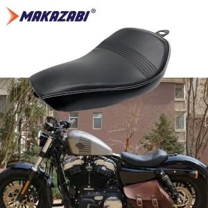Motorcycle Black Driver Front Leather Pillow solo Seat Cushion For Harley Sportster XL 1200 883 72 Forty Eight 2016-2020