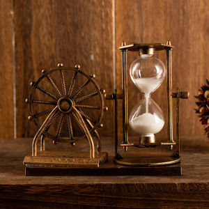 Dekorasi Miniatur Jam Pasir / Retro Hour Glass Street with LED