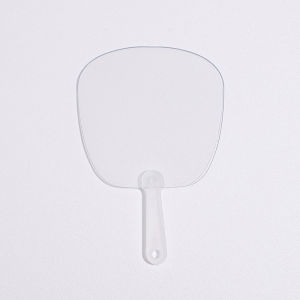 5pcs Plastic Mini Ellipse Shape Round Shape Fan Double-Sided with Protective Film for DIY Craft Making Accessories