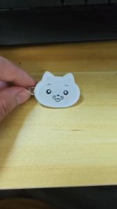 2Pcs/Pack The Summer Hikaru Died Yoshiki Kawaii White Cat Acrylic Hair Clips Anime Merch Cute Barrettes Cosplay Accessories Women Girls