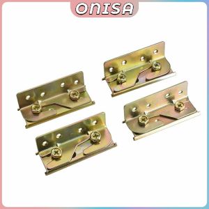 4pcs/set Bed Rail Brackets Wooden Bed Frame Fixing Connectors No-Mortise Bed Rail Fittings