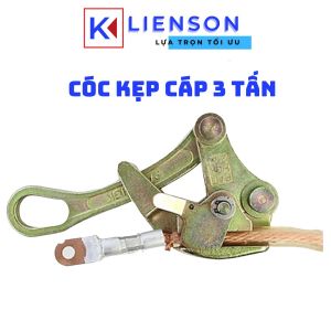 Cóc kẹp cáp cóc ngặm cáp 3 tấn - dùng để kẹp cáp kết hợp với pa lăng lắc cáp 3 tấn để kéo căng dây cáp (cáp điện hạ thế 4 sợi) dùng trong công tác thi công lưới điện truyền tải điện - Cơ Khí Liên Sơn