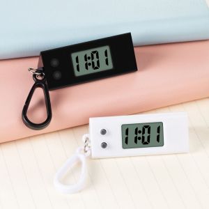 HUIHEYU Small Triangle Electronic Hanging Clock Silent Anti-fall Electronic Clock Keyring Multi-function With buckle Mini LED Digital Clock Key Display