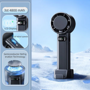 Quạt làm lạnh tốc độ cao cầm tay-Điều chỉnh tốc độ 100 4800mAh với đế và dây buộc cho quạt Turbo tốc độ cao ngoài trời