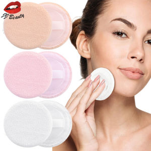 3Pcs Round Cotton Powder Puffs Washable Makeup Sponge Pads Portable Foundation Puff Make Up Tools for Loose Powder Blush Body Powder - Beauty Makeup Tools