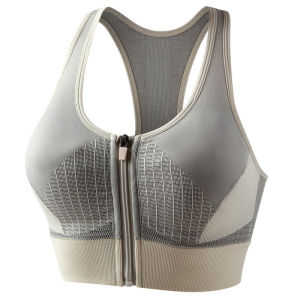 Bra Sport Gym Yoga Bra Olahraga Wanita Tanpa Kawat Atasan Sport Bh Gym Tank Top Bra Dengan Resleting Depan BH36