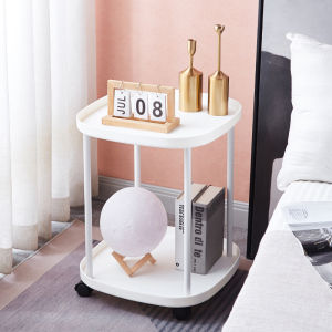 SG Coffee Table with Wheels Lockable Rolling Movable Side Table for Living Room Durable Solid Surface Elegant Modern Design