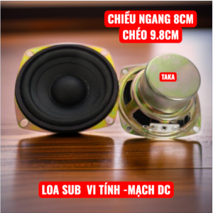 giá 1 đôi  loa bass sub vi tính  8 CM công suất 50w gân mút cao cấp