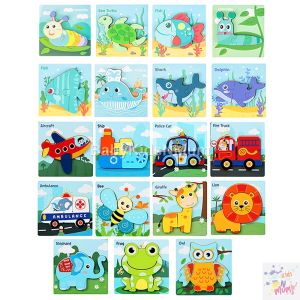 Wooden Jigsaw Puzzles Animal Vehicle - Owl