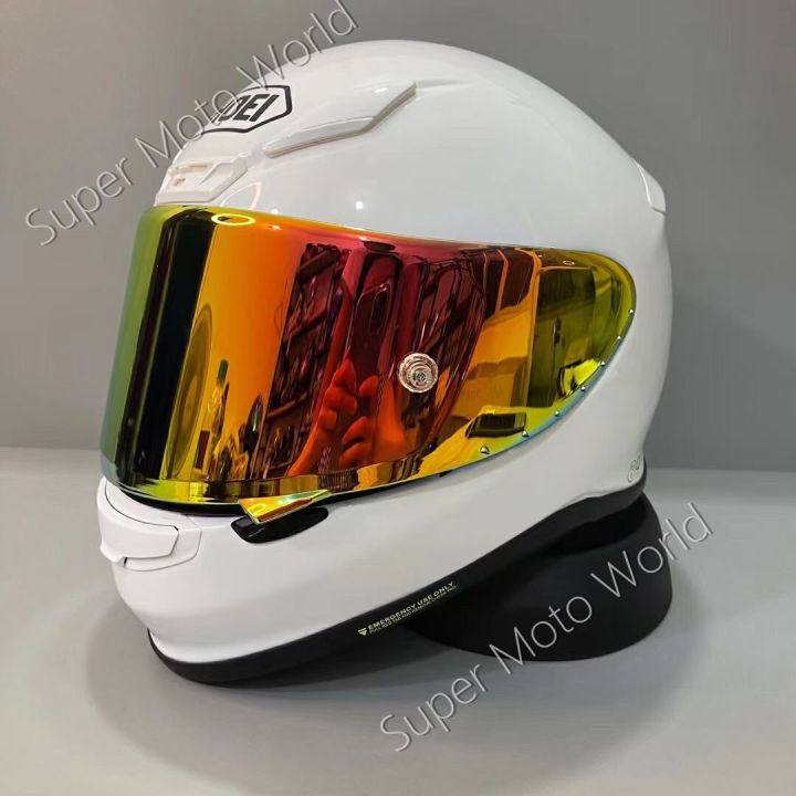 SHOEI Z7 Bright White Helmet Shoei Motorcycle Full Face Helmet ABS Material  Motorcycle Safety Helmet | Lazada