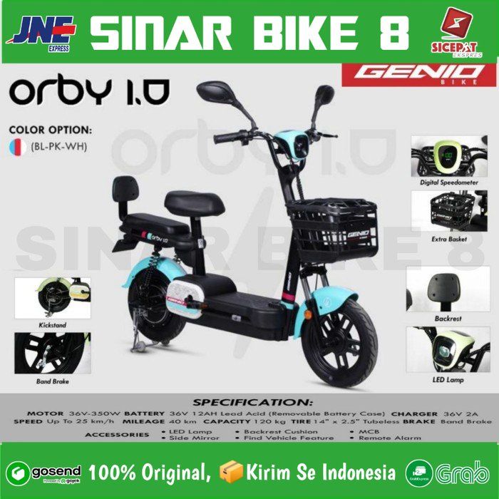Sepeda Listrik Electric Bike GENIO ORBY 1.0 Electric E Bike 350 Watt