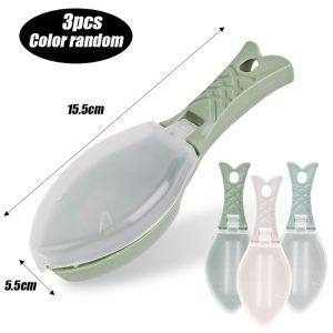3Pcs Fish Scale Grater with Cover Portable Manual Fish Scale Removal Scraper with Storage Container Kitchen Gadget