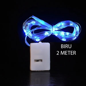 Lampu LED Balon Kelap Kelip Warna Warni 2 Meter untuk Dekorasi Balon Buket isi Boneka Ulang Tahun