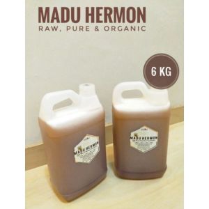 Madu Hermon - Madu Multiflora Raw Asli Murni dan Organik Paket Grosir 6 kg