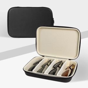 MARINI Portable 4 Slots Glasses Case Pressure Resistant Hard Shell Eyeglass Storage Box Fashion Sunglasses Cases For Women Men