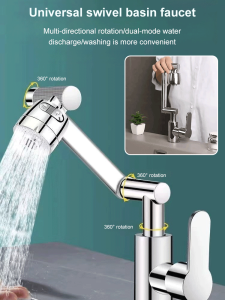 Household splashproof kitchen faucet Cold and hot dualuse robotic arm faucet Bathroom faucet