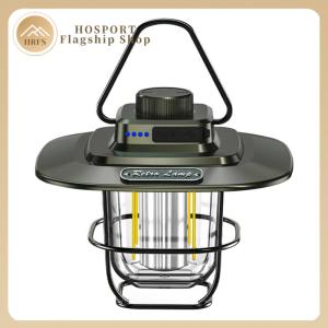 【HRFS】 LED Lighting Lantern Waterproof Retro Garden Decoration Lamp Battery Indicator with Hook for Outdoor Equipment