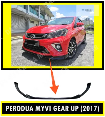 【Ready Stock】PERODUA MYVI GEAR UP FRONT SKIRT 2017 2018 2019 2020 2021 (PUR)