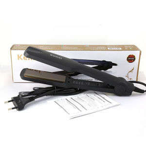 Kemei Iron Ceramic Hair Straightener Styling Tool Professional For Wet And Dry Hair Straightening Titanium Plate Perm 直发棒