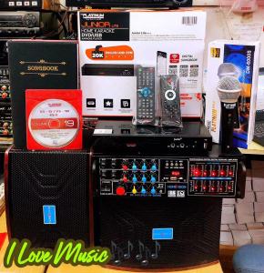 COD The Platinum Karaoke set KS-5 16000++ Videoke Player & Homevision HV-208 150watts x 2 amplifier and speaker w/ bluetoothFM radio Karaoke sound system FREE platinum mic