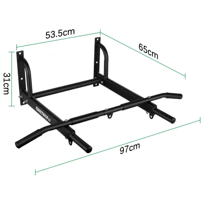 OneTwoFit Wall Mounted Pull Up Bar with More Stable 6-hole design for Indoor and Outdoor Use Training Equipment Heavy Duty OT103