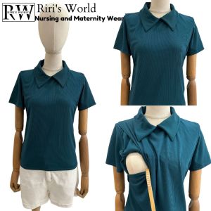 RIRIS WORLD| Carmi Collar Top Breastfeeding Top Nursing Top Breastfeeding Blouse Nursing Blouse