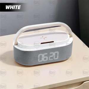 【NEW】 Minimalist Wireless Phone Charger Radio Speaker Sleep Aid Helper Digital Alarm Clock LED Night Light Natural White Noise Smart Bluetooth Desktop RGB Charging Gift Muji Mijia Xiaomi study