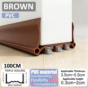 ✨EPDM material✨door sealing strip 100cm door bottom seal penutup pintu bawah penutup bawah pintu rumah door stopper door sealing strip soundproof door bottom sealing strip door gap bottom seal door gap blocker 門縫密封條