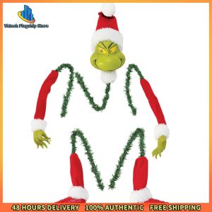 Christmas Decoration Set 5PCS Grinch Character Arm Leg Head Ornaments Holder for Xmas Festivities