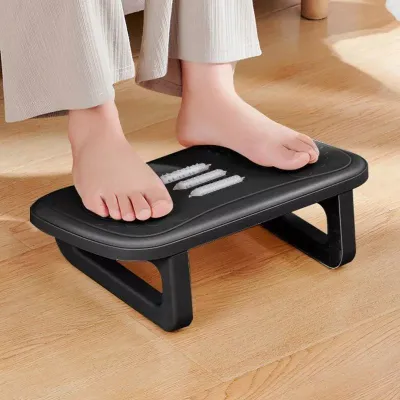 Ergonomic Foot Stool with Massage Roller Non Slip Rest Stool Under Office Desk Antibacterial Massage Foot Stool 墊腳凳 足底按摩