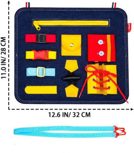 KiddoZone Bảng Bận Rộn Cho Bé Đồ Chơi Montessori Cho Trẻ Mới Biết Đi Đồ Chơi Giác Quan Giáo Dục Sớm Phát Triển Kỹ Năng Cơ Bản Quà Tặng