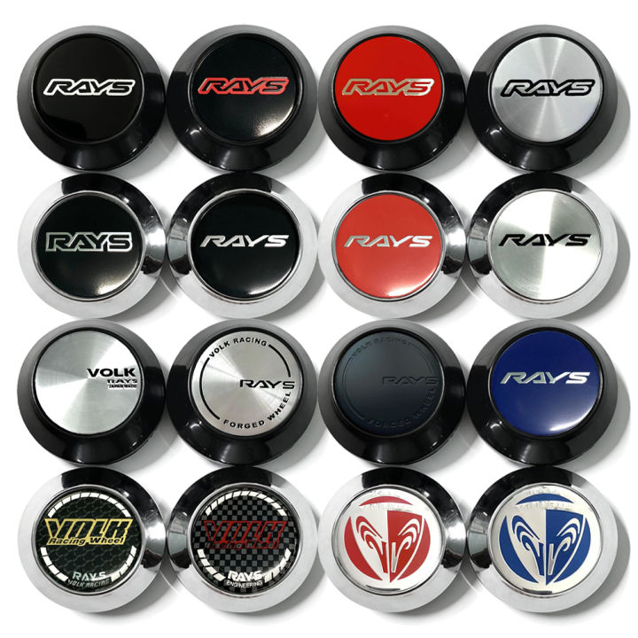 4pcs 68mm rays center caps Car sport rim wheel cap VOLK RACING RAYS ...