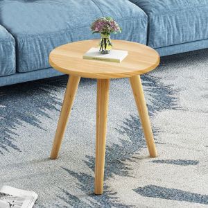 TIDY Side Table For Living Room Solid Wood Small Round Coffee Table Bedside Table Sofa Corner Tea Table